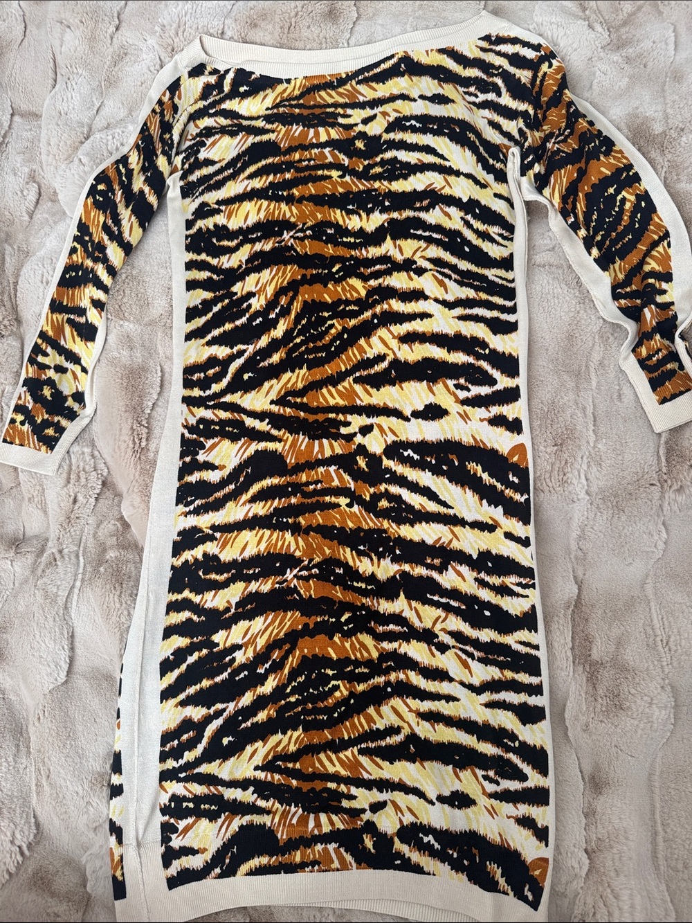 D&G Tiger-Print Mini Knit Dress